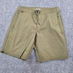 ROARK Military Layover 2.0 Mens Board‎ Shorts Olive Green Zip Pocket Drawstring